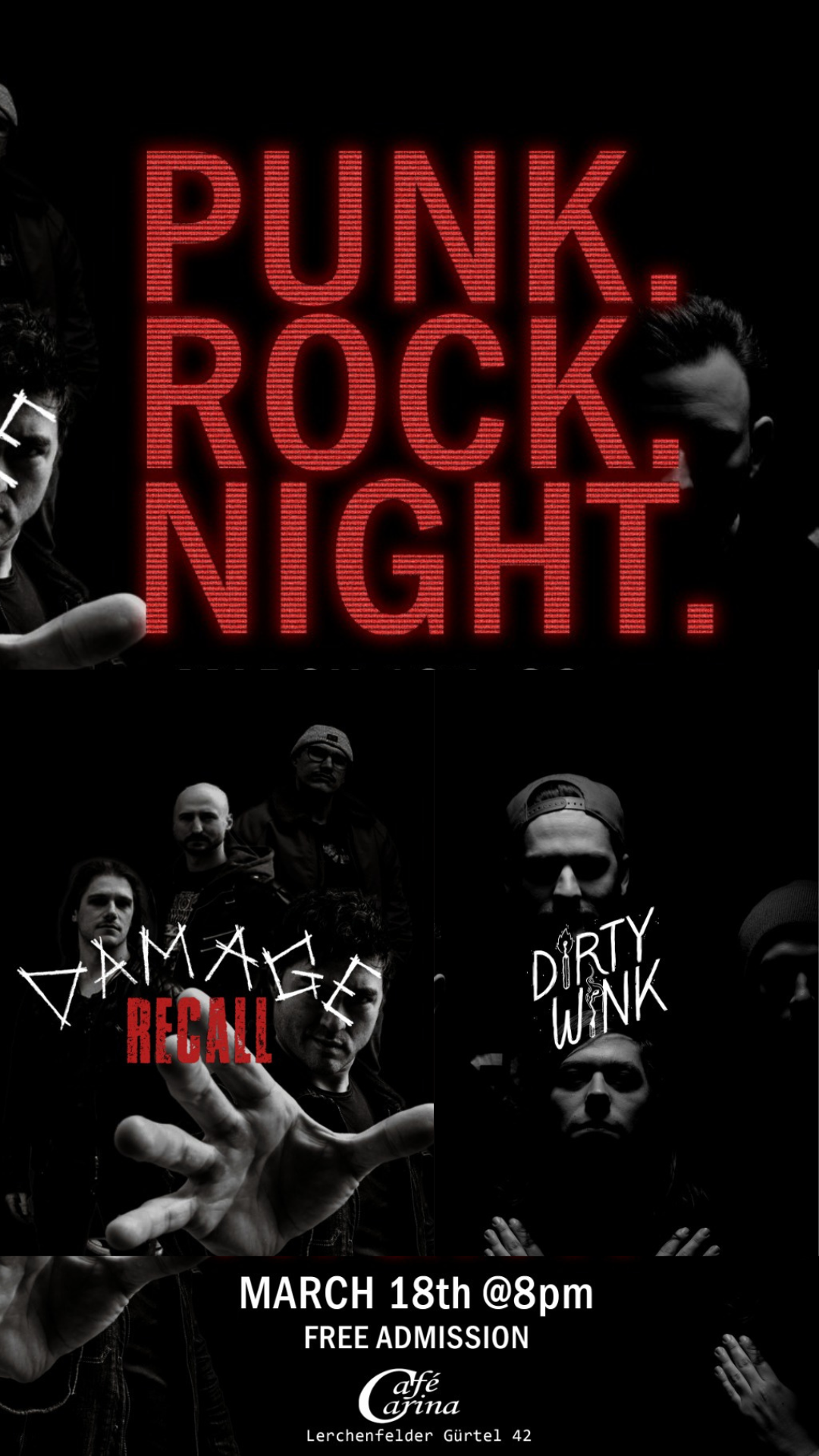 Punk Rock Night:: Damage Recall //  Dirty Winks