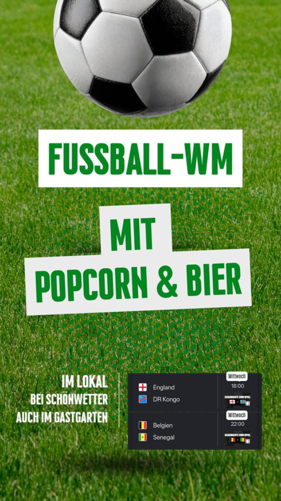 WM im Lokal: 18:00England – DR Kongo | WM | Sechzehntelfinale 22:00 Belgien – Sénégal | WM | Sechzehntelfinale WM im Lokal: 18:00England – DR Kongo | WM | Sechzehntelfinale 22:00 Belgien – Sénégal | WM | Sechzehntelfinale